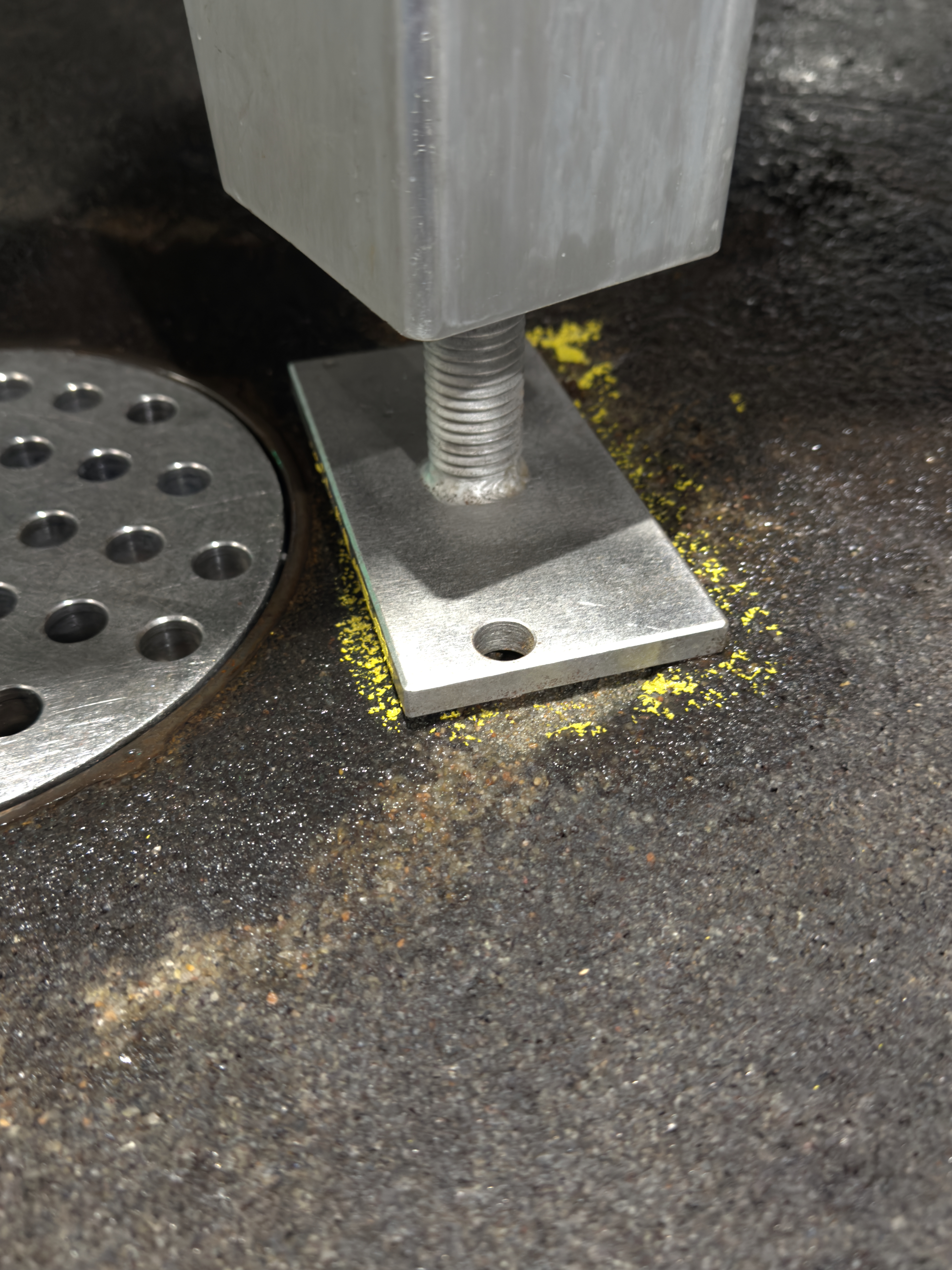 Clean equipment base after laser rust removal with original profile intact