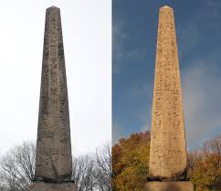 Historic stone surface during laser cleaning restoration